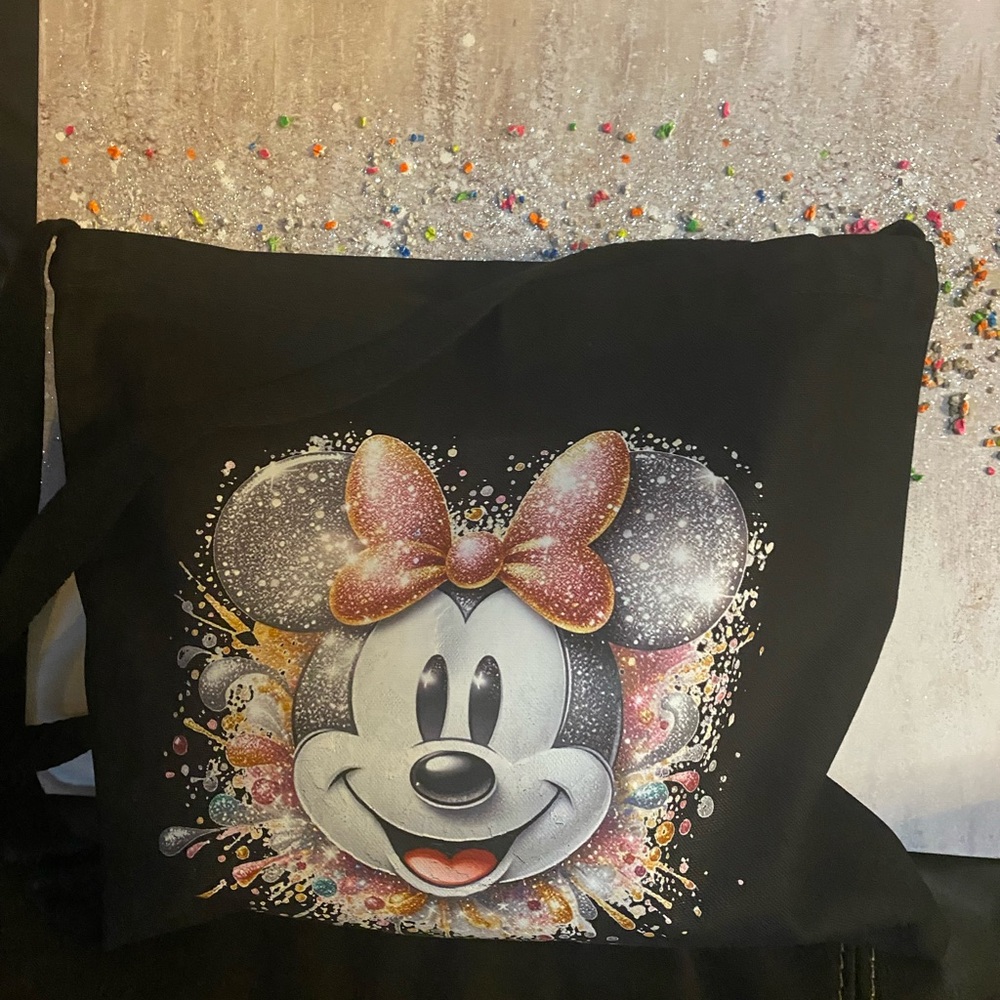 Minnie Mouse Black Tote Bag